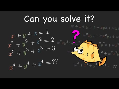 Solving the Most Ridiculous Systems of Equations (ft. a cool theorem) #some3