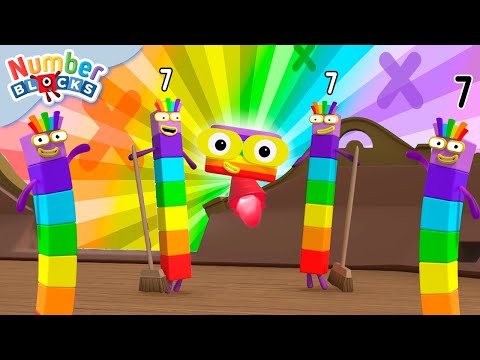 Seven Times Tables! - Multiplication Challenge #7 ✖️ | Learn to Count for Kids | @Numberblocks