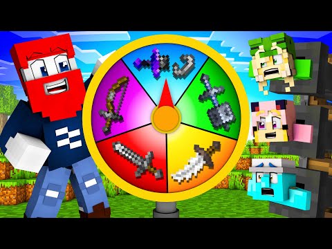 WIR SCHIEßEN auf das WAFFEN GLÜCKSRAD (8 Youtuber)! - Minecraft