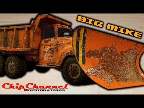 1957 Tonka Big Mike Snow Plow Highway State Dept Dump Truck Restoration