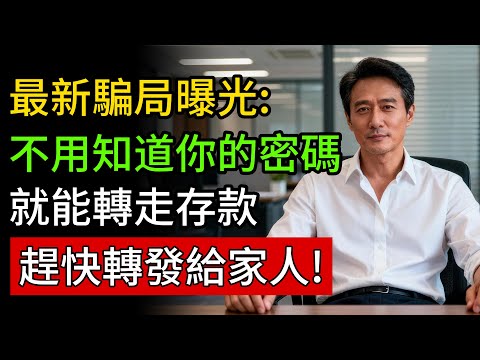 最新騙局曝光:不用知道你的密碼,就能转走存款,趕快转發給家人!#詐騙 #防詐騙 #科普