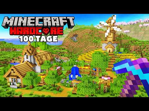 Ich baue 100 TAGE das PERFEKTE Dorf in Minecraft Hardcore!