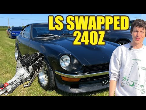 I STRIPPED The Threads in My Engine Block! 1971 Datsun 240Z LS Swap Part 2 - Engine and Trans GO IN!