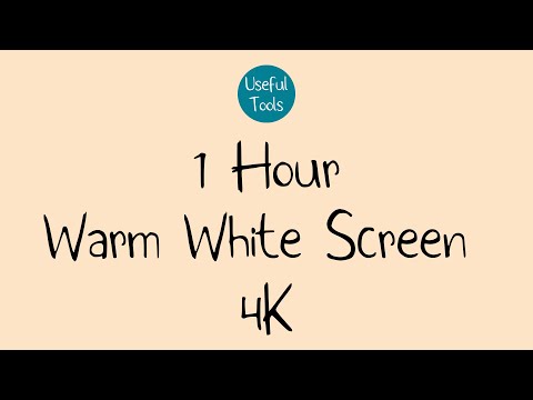 1 Hour Warm White Screen | 4K