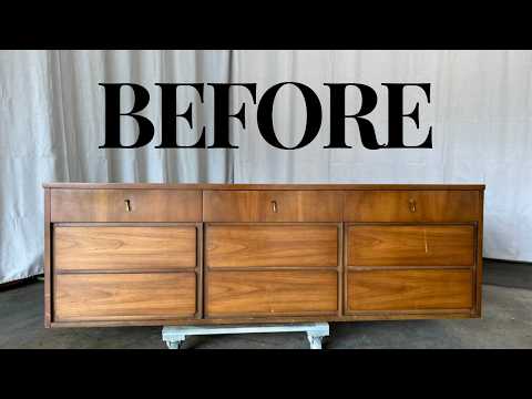 MCM Dresser Makeover: Stunning Furniture Flip! | Mid-Century Modern Restoration