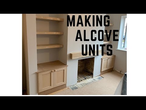 Alcove units and floatings shelves  #joinery #carpentry #woodworking