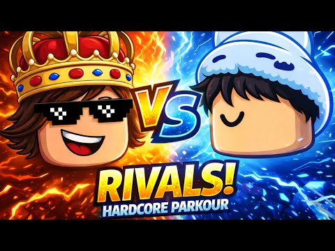 Playing Hardcore Parkour gamemode in Roblox Rivals