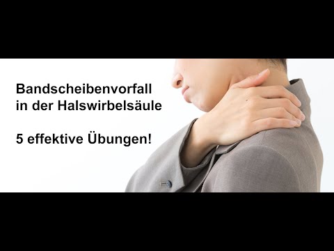 Bandscheibenvorfall in der Halswirbelsäule... Wir zeigen Ihnen 5 effektive Übungen!!!