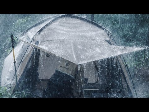 RAINSTORM CAMPING NIGHTMARE: Did My Tent SURVIVE⁉️ (HEAVY Rain & Thunder)⛈️