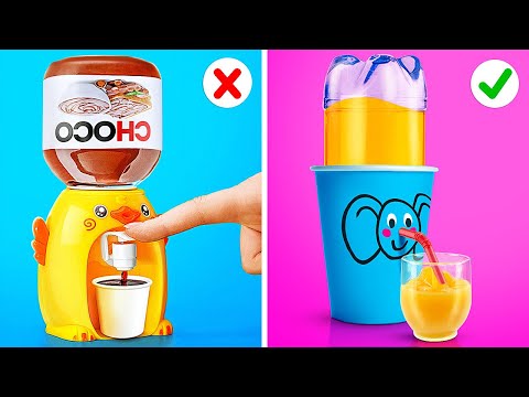 GENIUS HACKS FOR CRAFTY PARENTS || DIY Mini Water Dispenser! Healthy Food Parenting Hacks by 123 GO!
