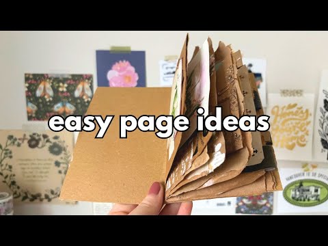 Let's decorate free brown paper pages 📖 ✂️ Junk journal ideas & process
