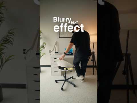 A Must Know Effect for Editors