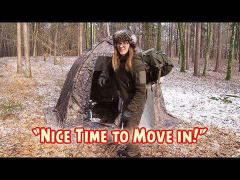 BUSHCRAFT SKILLS 🍂💚 SURVIVAL LILLY with the HOT TENT 🔥 & TENT STOVE by RBM OUTDOORS