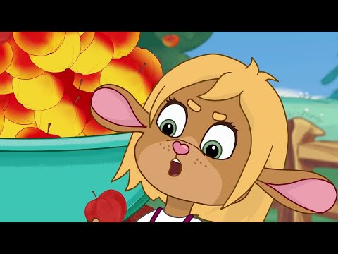 Тележка с яблоками 🐰 Забезу. Уши с хвостиком | Новые мультики для детей, малышей