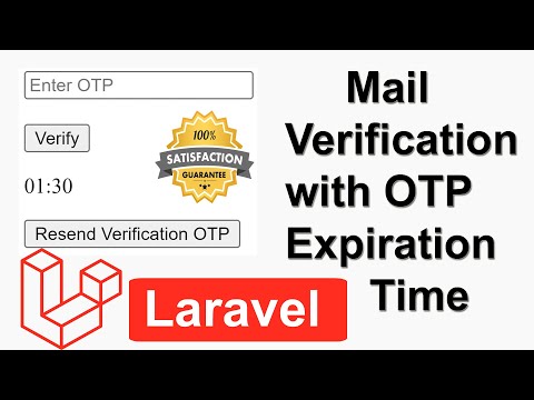 How to do Mail Verification with OTP Expiration Time in Laravel - Laravel Mail Verification with OTP