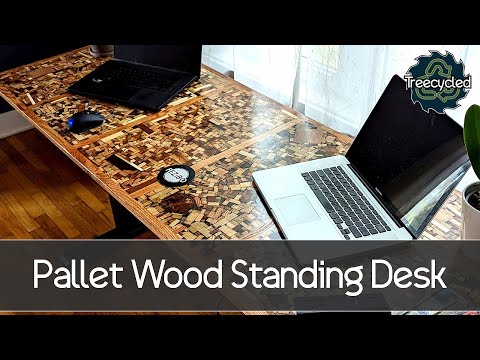 Pallet Wood Standing Desk