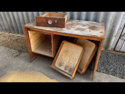 НЕ ВЫБРАСЫВАЙ СТАРУЮ РУХЛЯДЬ! КАК ИЗ УБИТОГО СТАРОГО СТОЛА ПОЛУЧИЛСЯ КРАСАВЧИК😍