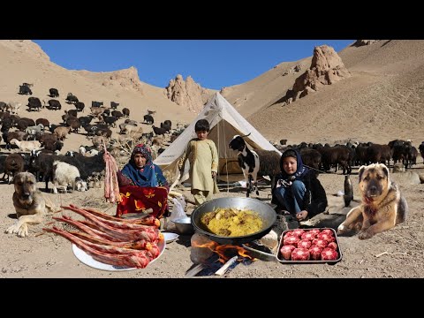 Shepherd’s Life in Highest Mountain of Afghanistan | Cooking Cow Tail Biryani Recipe in the Wild 