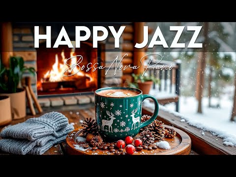 December Winter Jazz ☕ Happy Lightly Jazz Cafe Music & Soft Bossa Nova Piano for Stress Relief