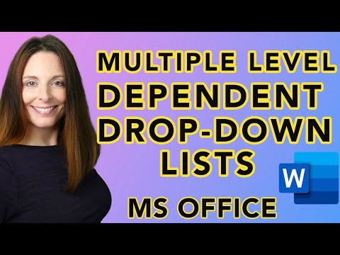 Create Multiple Level Dependent Drop-Down Lists in Word - Fillable Forms with 3 Cascading Levels