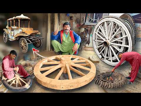 Woodworking MASTER Shares Amazing Hand Cart Wheel Skills!