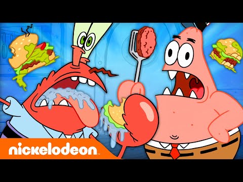 Everyone BUT SpongeBob Cooking Krabby Patties For 20 Minutes 🤔🍔 | Nicktoons