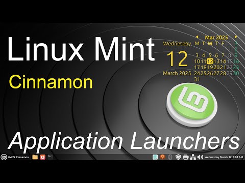 Linux Mint - Cinnamon - Application Launchers.