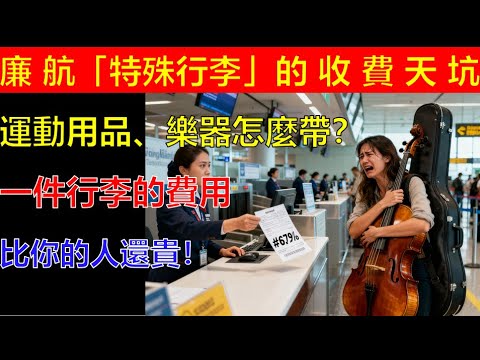 運動用品、樂器怎麼帶？廉航「特殊行李」的收費天坑，一件行李的費用，比你的人還貴！#生活經驗 #生活小技巧 #出行 #科普