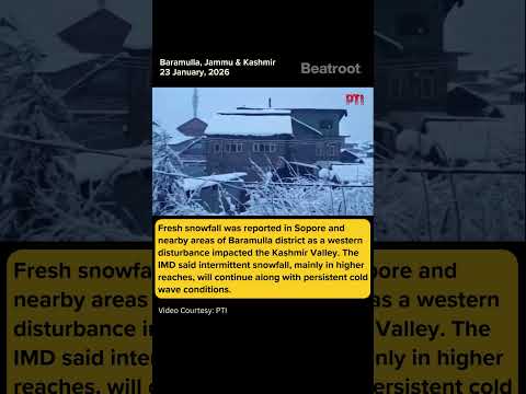 Fresh snowfall in Sopore and parts of Baramulla district #shorts