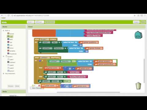 MIT App Inventor 2 Trivia Game Tutorial