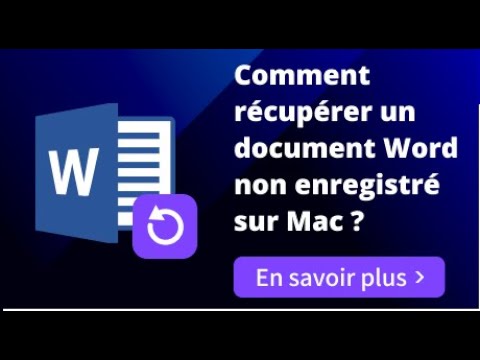 Comment récupérer un fichier Word Non enregistré et définitivement supprimé sur Mac💻SOLUTION SIMPLE