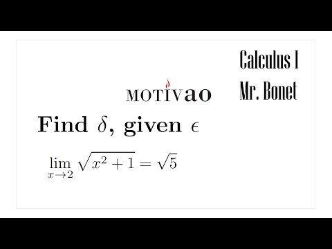Calculus | Find Delta Given Epsilon | Limit Square Root | Example