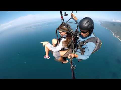 Ольга, полёт на параплане в Абхазии, Гагра резкое падение!