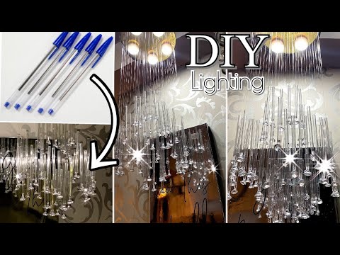 WOW! CHANDELIER LIGHTING Using Pen?! Amazing DIY PEN Chandelier