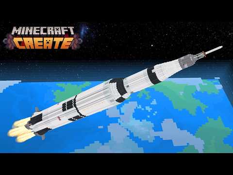 I Built A Rocket Ship And Went to Space Using Create Mod