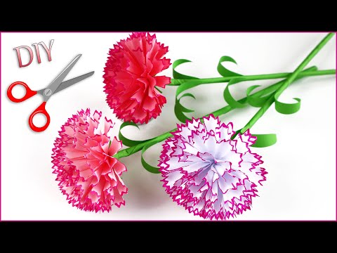 🌸Paper Flowers 🌸 How to make Carnation Flowers with Paper