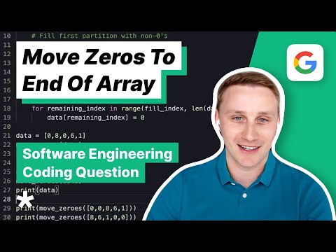 Coding Mock Interview - Move All Zeros To End Of Array (with Google SWE)