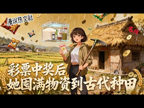 完结《彩票中奖后她囤满物资到古代种田》李溪被想都不敢想的惊喜砸中了，双色球一等奖1200万！却开启了外婆留给她的戒指中的空间，她以为拿的是末日丧尸行的剧本，谁知道老天让她穿越去种田。#爽文#种田#空间