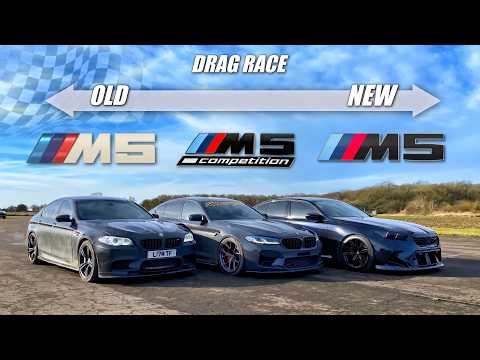 BMW M5 GENERATIONS.. G90 M5 vs  F90 M5 vs F10 M5: DRAG RACE