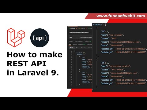 Laravel 9 rest api tutorial | How to make rest API in laravel 9 | Laravel 9 API CRUD from Scratch