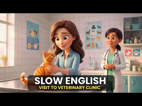 Understand English Naturally | At The Veterinary Clinic | Easy Slow English