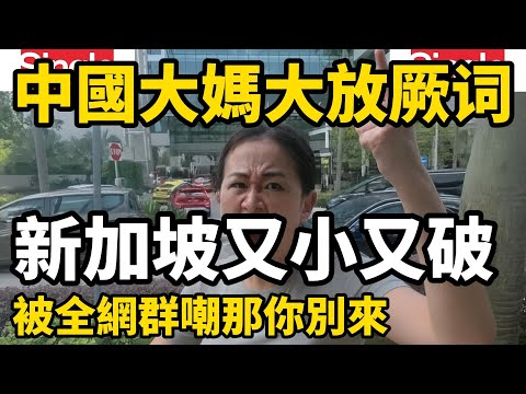 中國大媽在新加坡大放厥词，新加坡又小又破，結果被全網群嘲那你別來