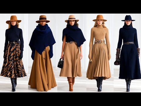 Ralph Lauren Fall/Winter 2025 | Chic Navy & Camel Trends for Women 40+, Timeless & Elegant Outfits