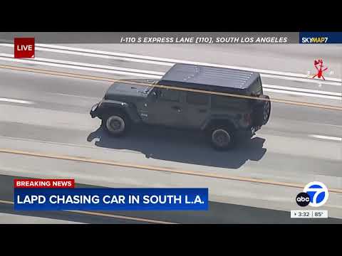 FULL CHASE: LAPD chasing car in South L.A. area