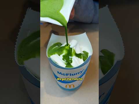 McDonald’s Matcha McFlurry 🍵🍦 #mcdonalds #matcha