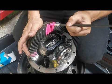 How to repair differential gear toyota hiace l replace pinion bearing, ring & pinion setup