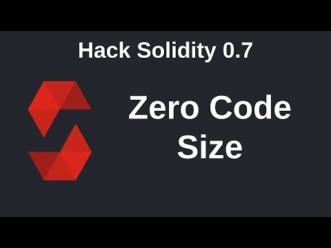 Contract With Zero Code Size | Hack Solidity (0.7)