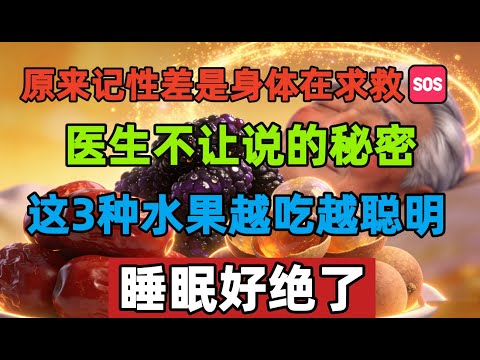 原來記性差是身體在求救🆘！醫生不讓説的秘密，這3種水果越喫越聰明，睡眠好絶了