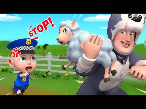 Police vs Runaway Thieves🐑| Police Chase Song | Rosoo Nursery Rhymes for Kids