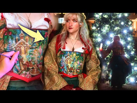 I made an "Ugly" Christmas Corset! (to get over my Grinch tendencies) 🎄🦌✨